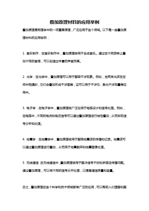 叠加原理材料的应用举例