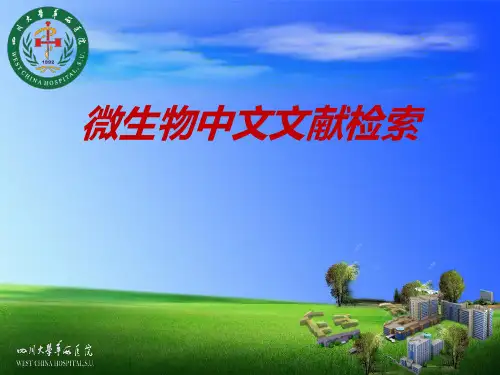 中文文献检索精品PPT课件
