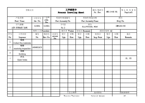 TSG07-2019压力管道工序流程卡