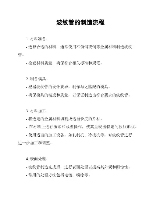 波纹管的制造流程