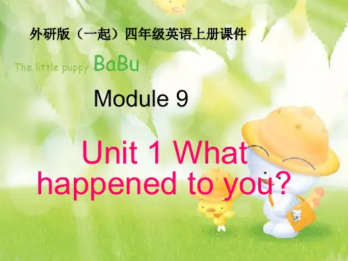 英语四年级上外研版(一起)Module9 Unit1 What happened to you课件