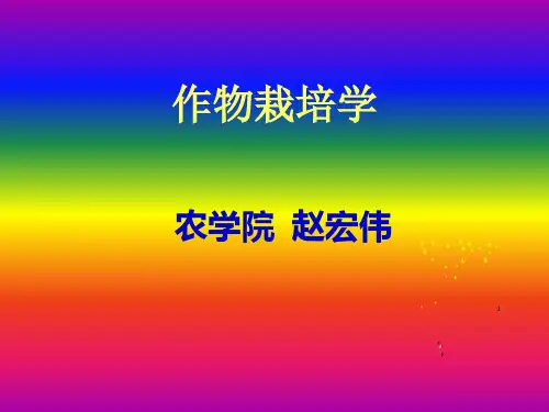 作物栽培学总论第一章