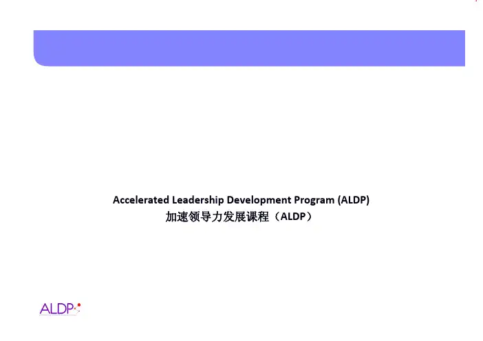 加速领导力发展课程(ALDP) 