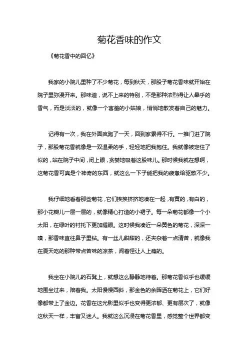 菊花香味的作文