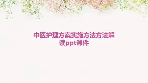 中医护理方案实施方法方法解读ppt课件