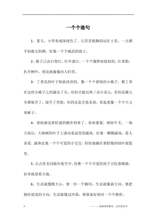 一个个造句
