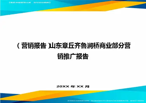 {营销报告}山东章丘齐鲁涧桥商业部分营销推广报告