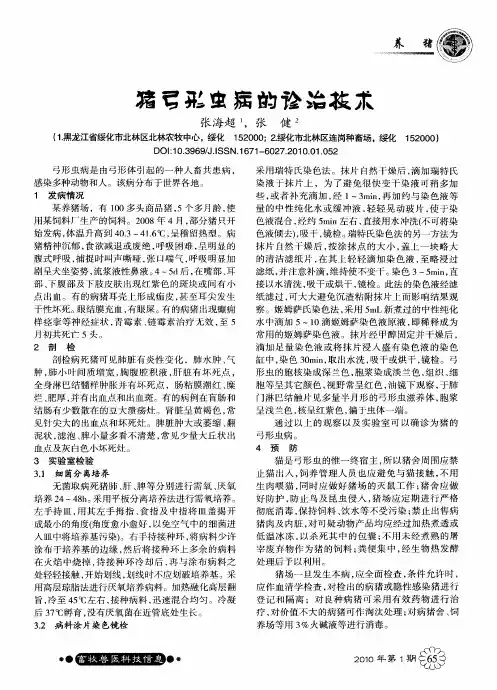 猪弓形虫病的诊治技术