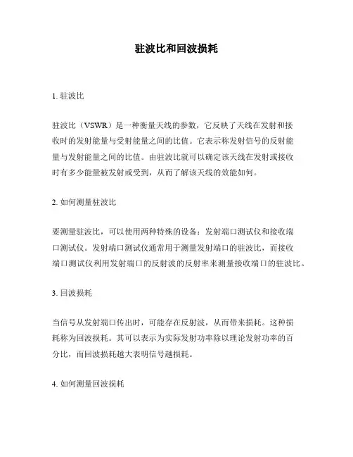 驻波比和回波损耗