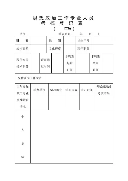 思想政治工作专业人员