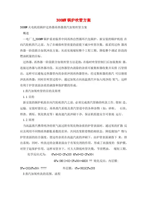 300MW锅炉吹管方案