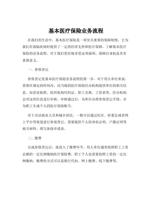 基本医疗保险业务流程