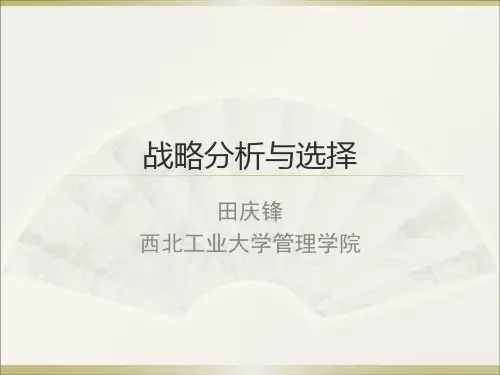 企业战略管理-6战略分析与选择ppt课件