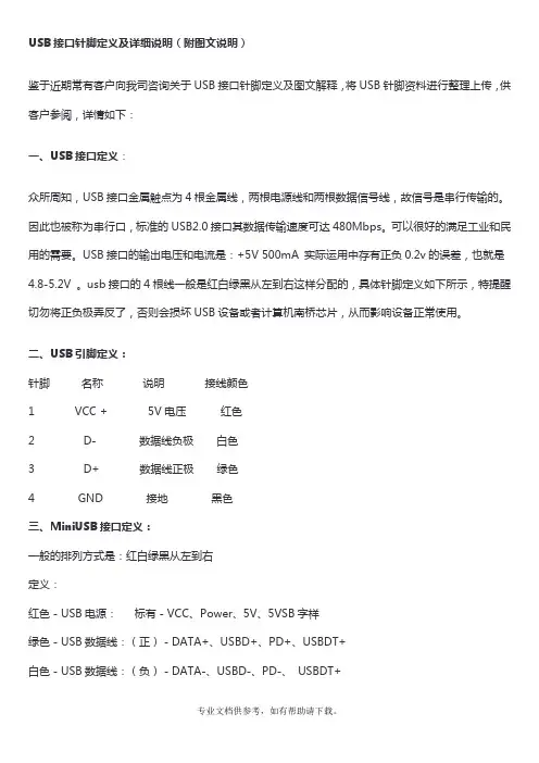 USB接口针脚定义及详细说明(附图文说明)