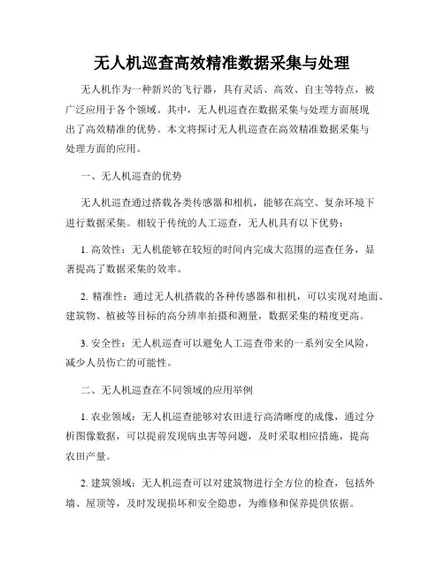 无人机巡查高效精准数据采集与处理
