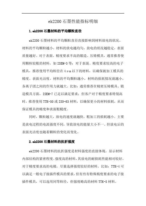 ek2200石墨性能指标明细