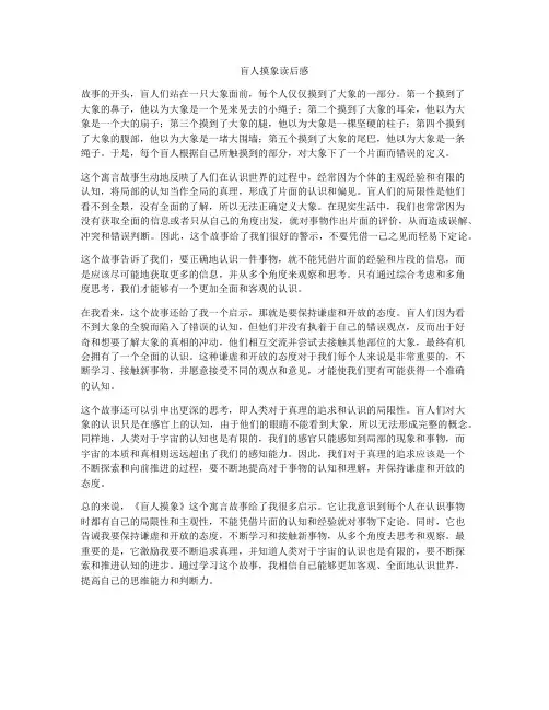 盲人摸象读后感