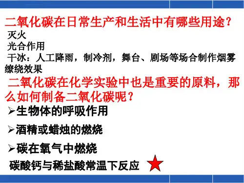 二氧化碳的制取优质课ppt课件