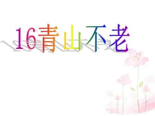 《青山不老》完整版优秀课件