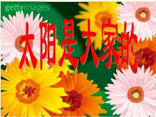人教版小学语文三年级下册第25课《太阳是大家的》PPT优质课