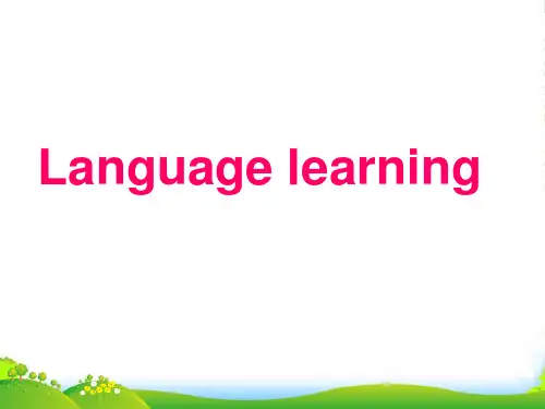 高中英语 Unit1 Language learning课件 新人教版选修9