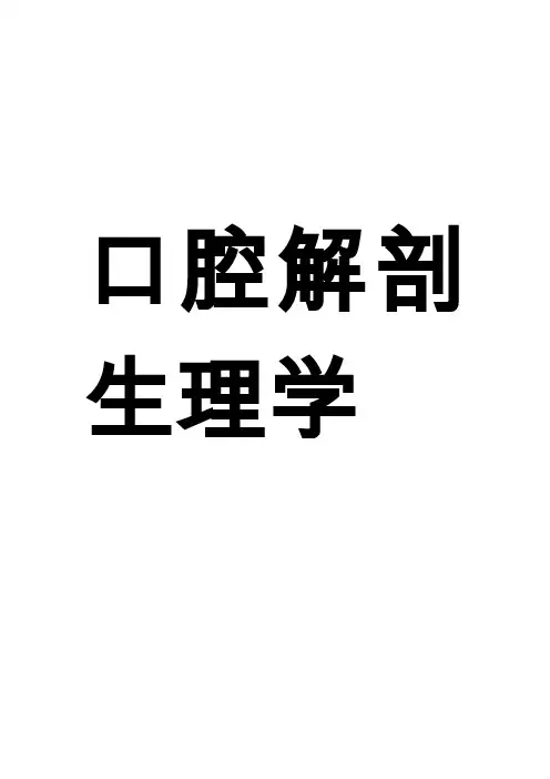口腔解剖生理学