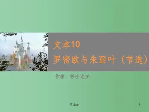 (教师参考)高中语文 文本 10 罗密欧与朱丽叶(节选)课件 苏教版必修5