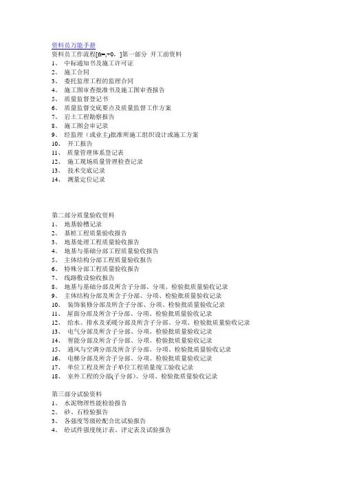 施工资料手册