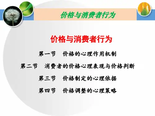 消费者行为学：价格与消费者行为