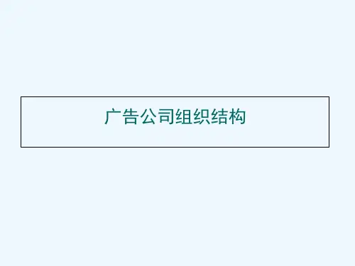 广告公司组织架构(完稿)精品课件