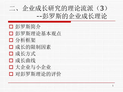 企业成长理论二