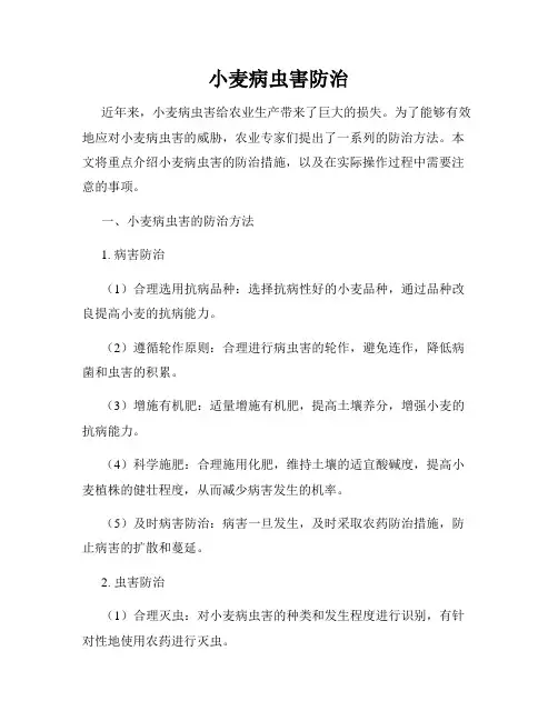 小麦病虫害防治