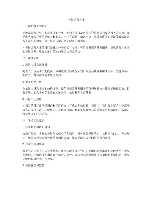 导游运营方案