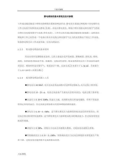 静电喷涂的基本原理与技术参数