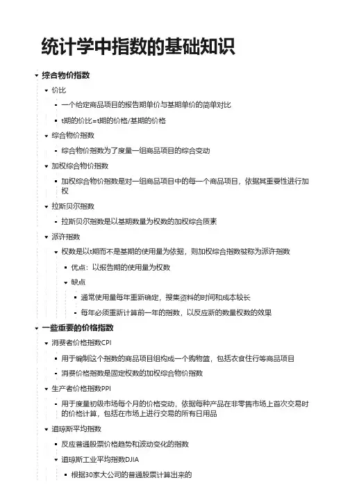 统计学中指数的基础知识