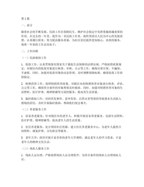 个人民政总结范文(3篇)
