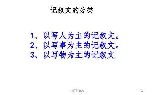 写人记叙文ppt课件