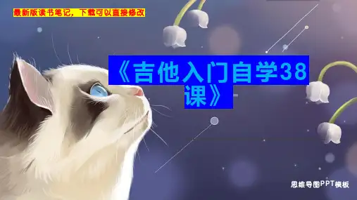 《吉他入门自学38课》读书笔记思维导图PPT模板下载