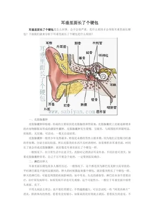 耳垂里面长了个硬包