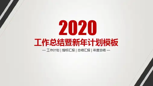 2020年度个人总结ppt