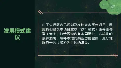 康养酒店项目策划修改稿