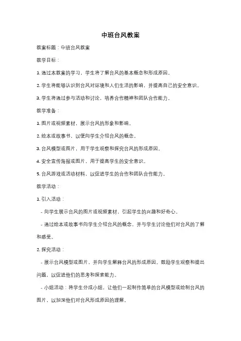 中班台风教案