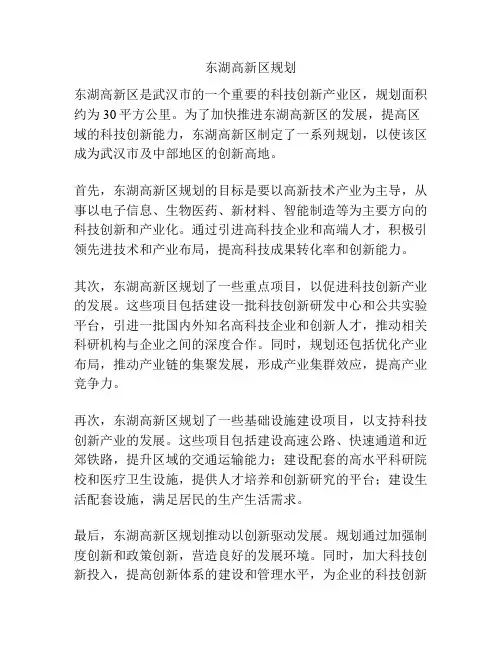 东湖高新区规划