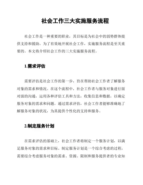 社会工作三大实施服务流程