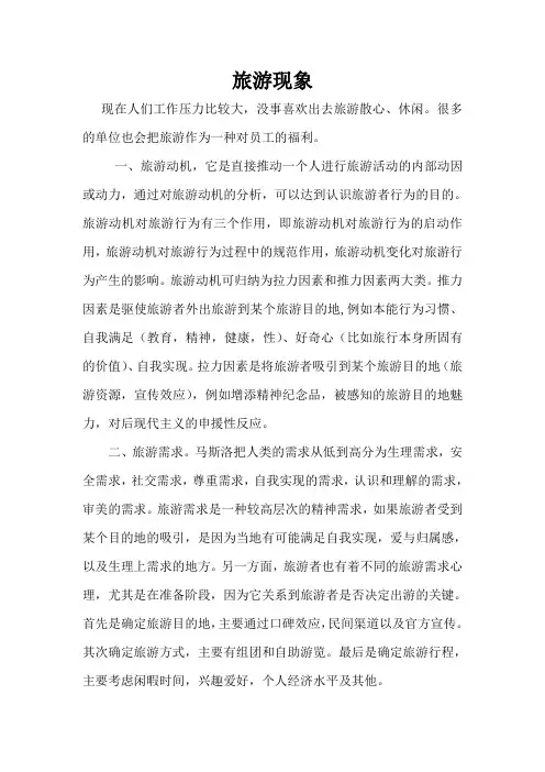 旅游现象