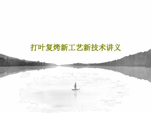打叶复烤新工艺新技术讲义68页PPT