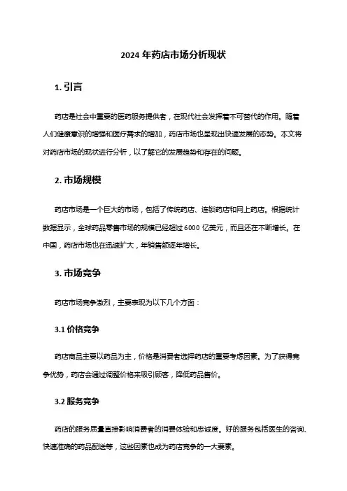 2024年药店市场分析现状