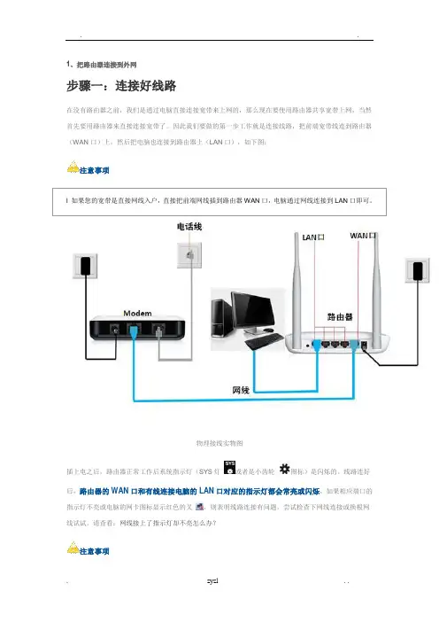水星路由器设置说明完全版(带图)
