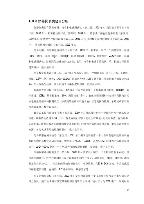 1.3.5 仪器仪表类题目分析