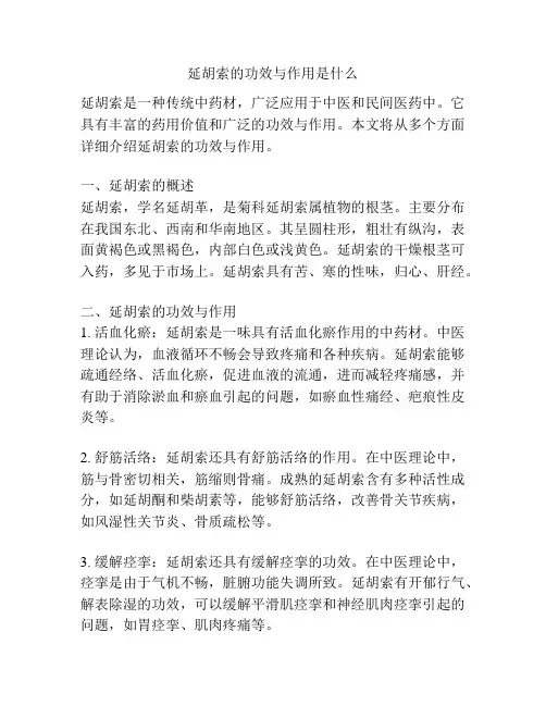 延胡索的功效与作用是什么
